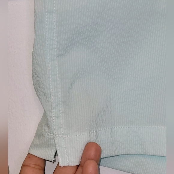 Onia Calder 7.5" Lined Swim Shorts In Mint and White Stripe  Size 34 - Picture 8 of 12